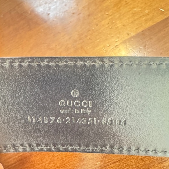 Gucci black belt with interlocking G’s buckle. Size 85 - Picture 4 of 4